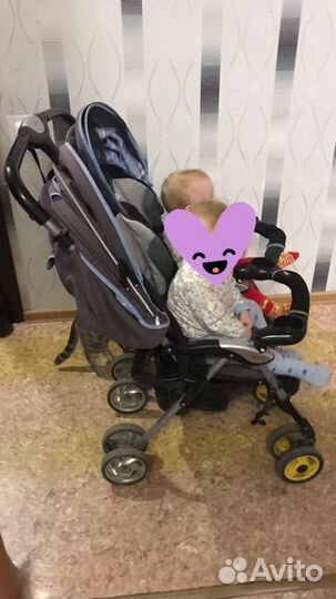 Коляска трость для двойни
