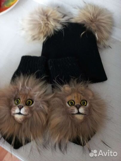 Комплект варежки и шапка