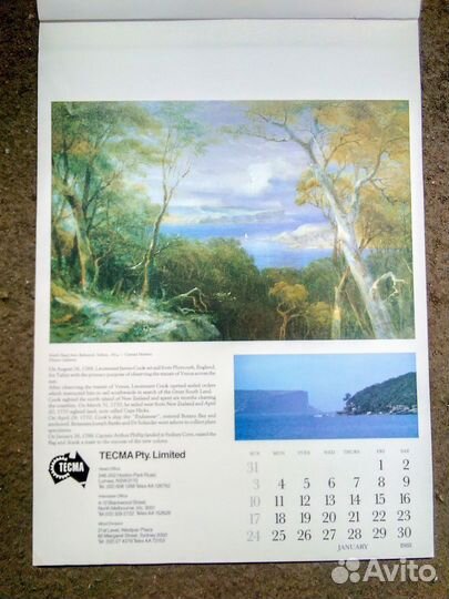Календарь настенный перекидной Австралия 1988г.вре