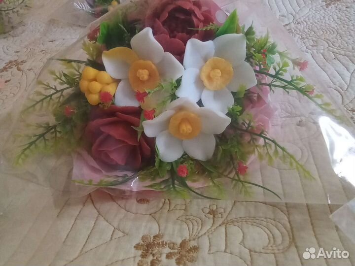 Букеты из мыла. Ручная работа