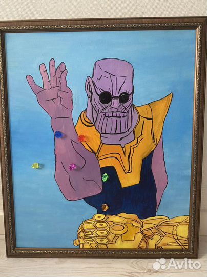 Иньерьерная картина маслом Танос мстители