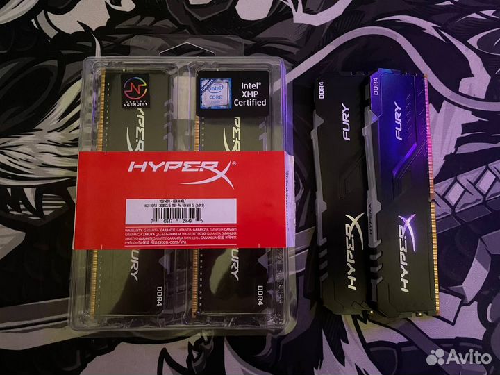 Kingston HyperX fury black RGB 32 GB (8gbx4)