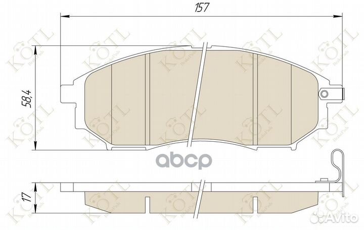 Колодки тормозные дисковые передние к-т nissan