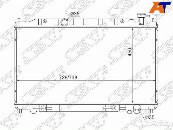 Радиатор infiniti, nissan, nissan murano, nissan murano #Z50 03-08, nissan murano #Z50 03-09, nissan