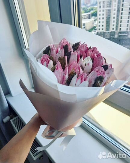 Букет тюльпанов из зефира