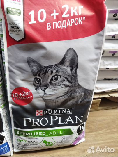 Корм для кошек про план стерилайзед 10 + 2 кг