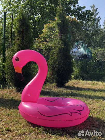 Надувной круг для плавания Розовый фламинго