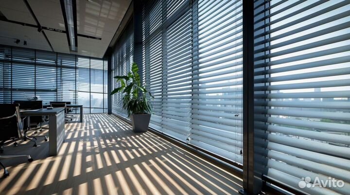 Жалюзи пластиковые с электроприводом