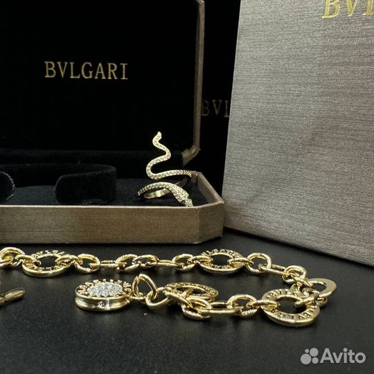 Bvlgari комплект 2в1 золотой(премиум)