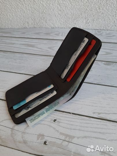 Бифолд кошелёк кожаный ручной работы