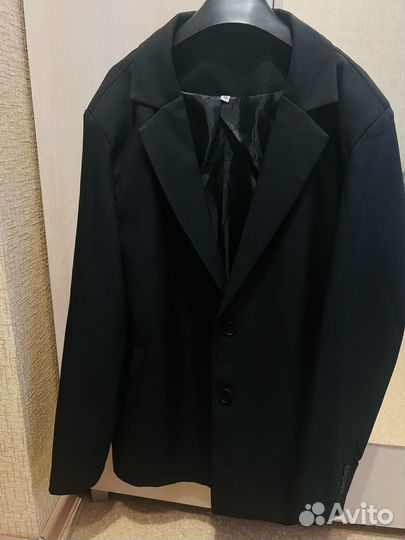 Пиджак мужской черный 58