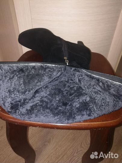 Сапоги женские зимние замшевые натуральные