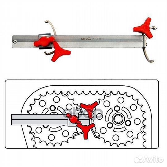 Фиксатор звездочки грм для блокировки колес рас