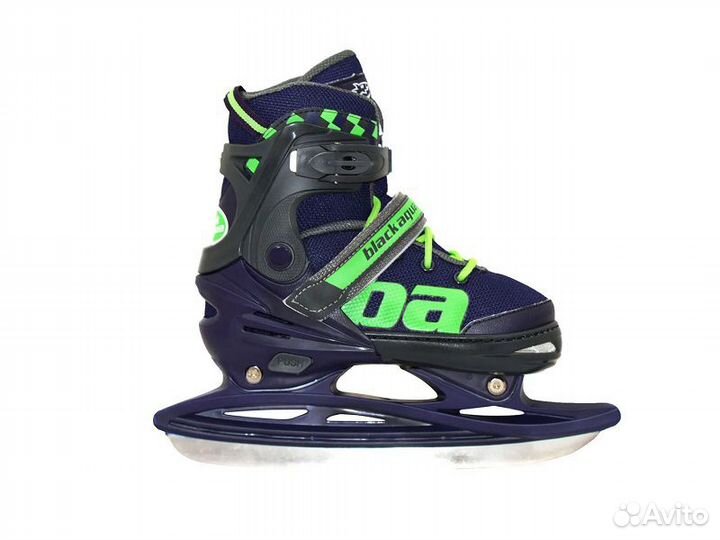 Коньки раздвижные Black Aqua 408