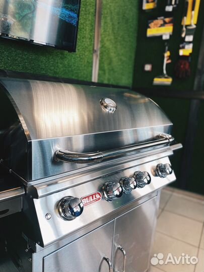 Газовый гриль bull angus (с основанием)