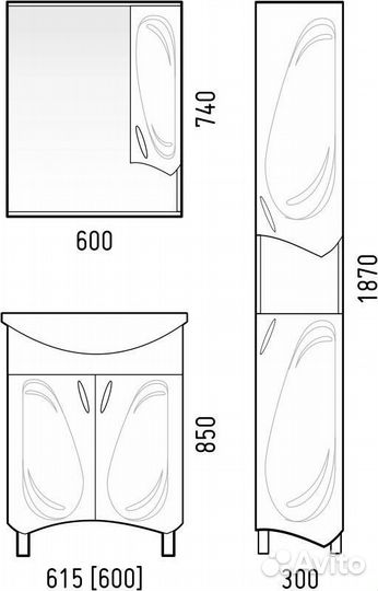 Зеркало-шкаф Corozo Кентис 60 SD-00000288 белый