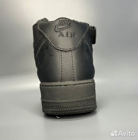 Кроссовки Nike Air Force 1 Mid Black Люкс