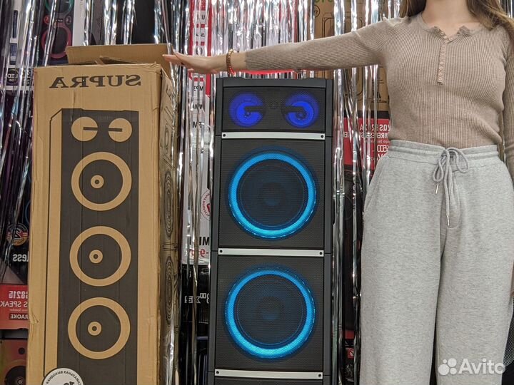 Колонка Supra 1200 вт с RGB подсветкой