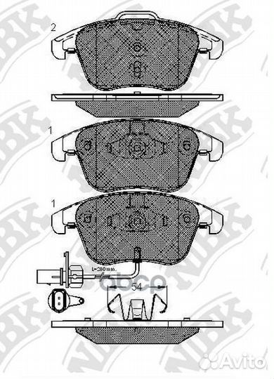 Тормозные колодки дисковые citroen 1.6 PN0398W