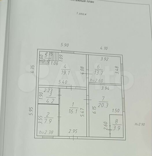 Дом 163,4 м² на участке 8 сот.