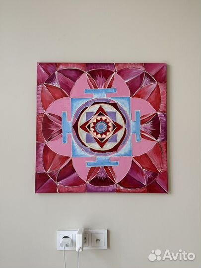 Картина акрилом на холсте геометрия 60*60