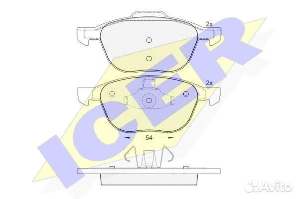 Колодки дисковые передние ford focus c-max 1.6i-2