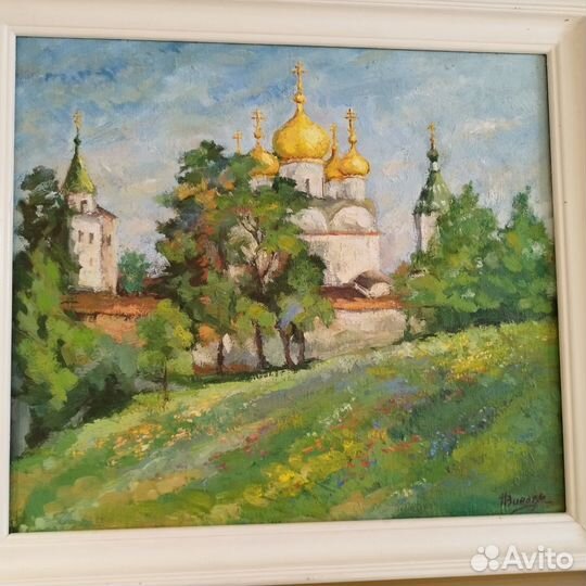 Картина маслом монастырь