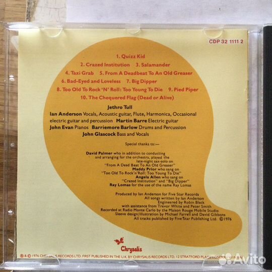 CD Jethro Tull/Too Old To.Die,1997,UK,Swindon