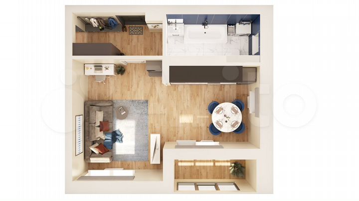 Квартира-студия, 37,6 м², 8/17 эт.