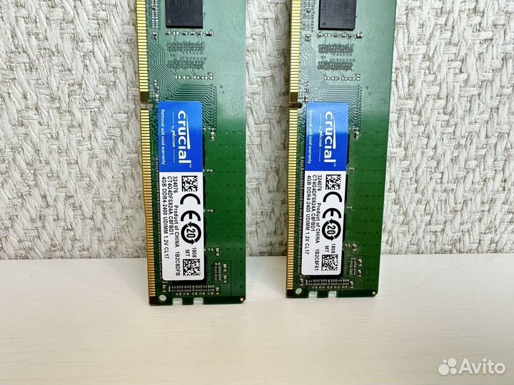 Оперативная память Crusial DDR4 8Gb 2400mhz (4x2)