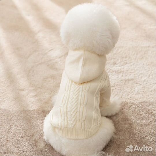 Вязаный свитер для собак и кошек. Одежда для собак