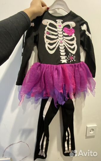 Костюм на хэллоуин детский скелета
