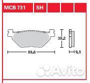 Колодки тормозные organic TRW MCB731