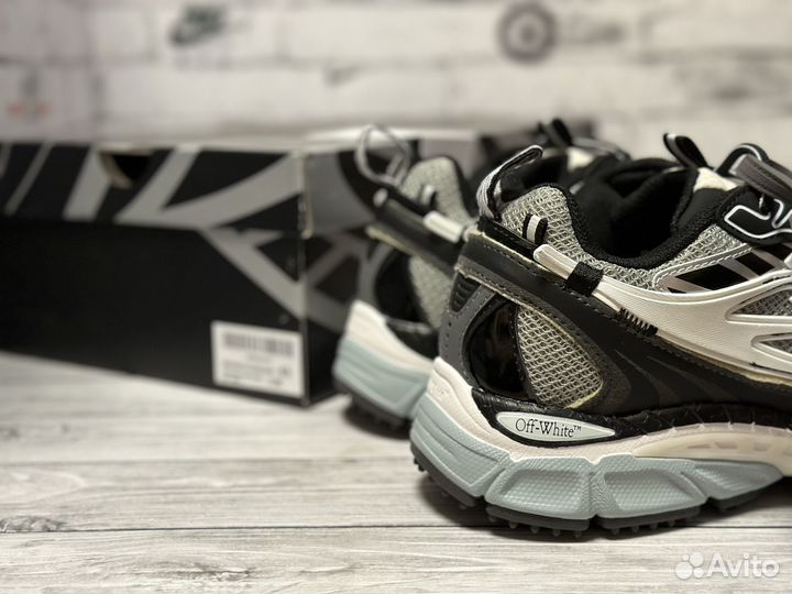 Off White be right back light grey black оригинал