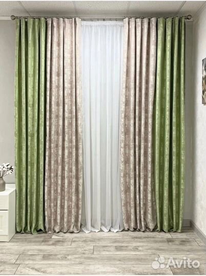 Шторы мрамор двухцветные 2 размера