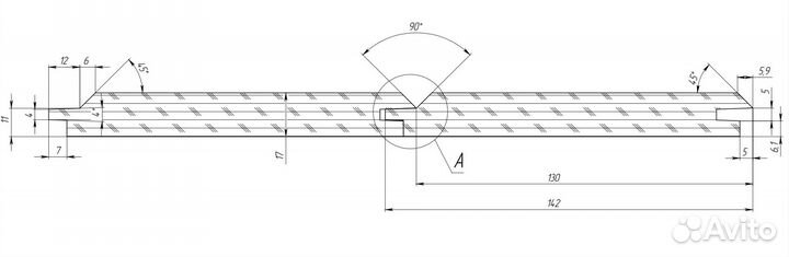 Имитация Бруса Карельский 17х142х2900мм Сорт Вс