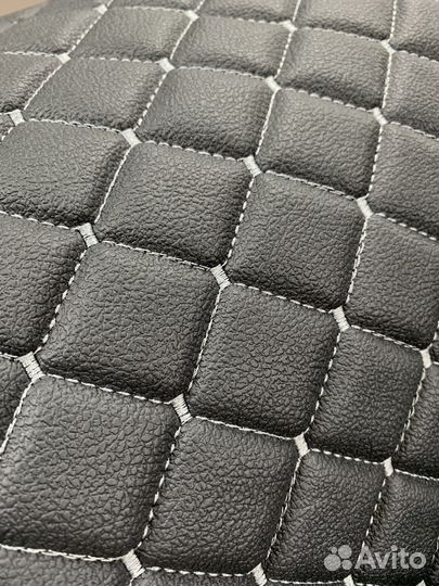 Стеганная экокожа ромб