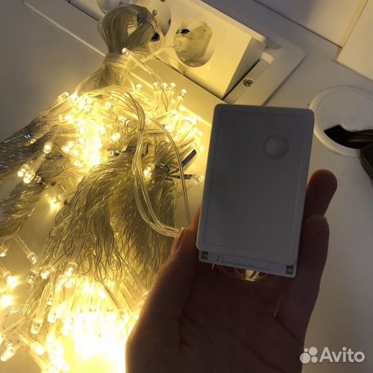 Гирлянда 3*3 метра холодный свет