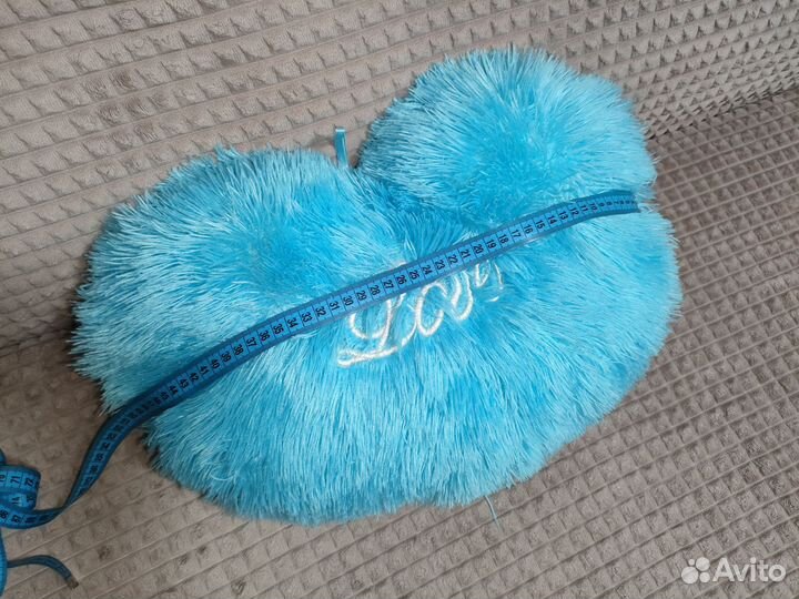 Подушка декоративная пушистая сердце love любовь