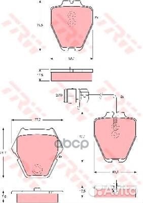 Колодки передние audi A8 98-02 /Type TRW /8