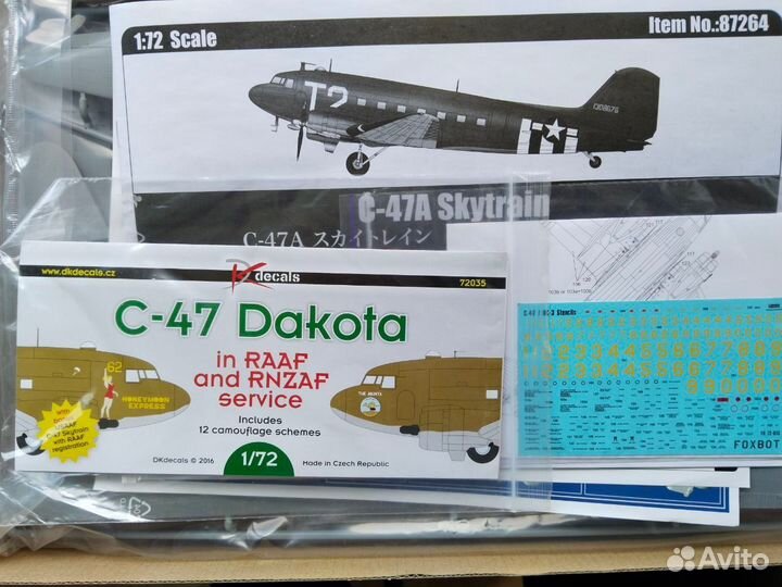 C-47A Skytrain,1/72,Hobby Boss+дополнения