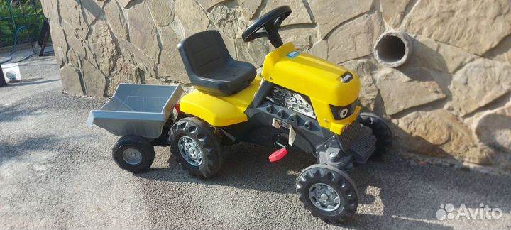 Трактор каталка с прицепом