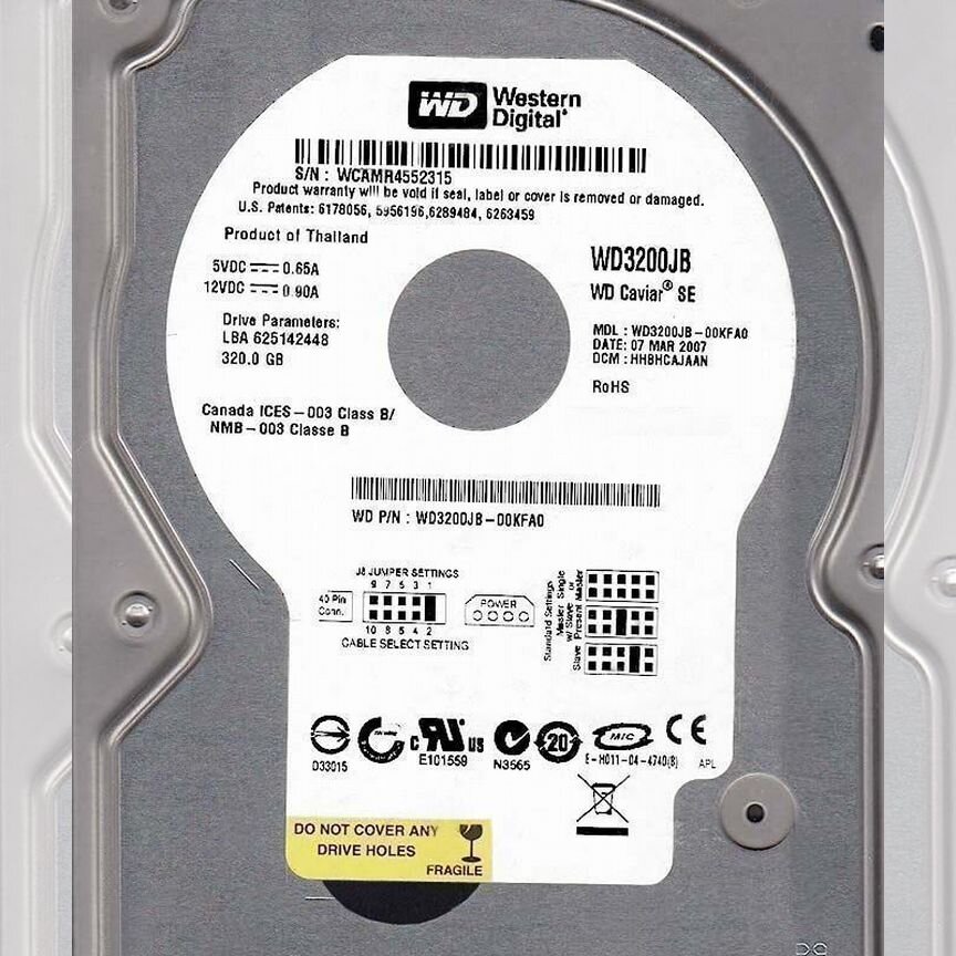 [WD3200AAKS] Жесткий Диск Western Digital Wd3200jb 320gb Ide Wd3200aaks