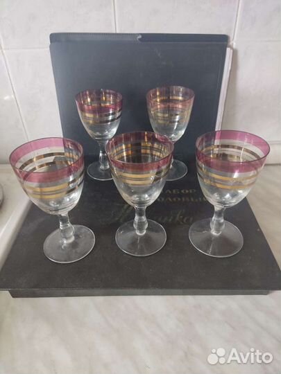 Стопки и фужеры хрустальные, СССР