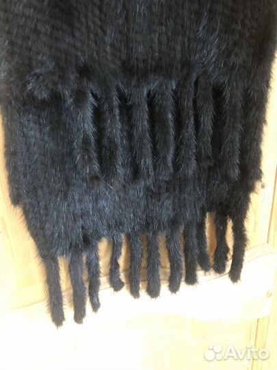 Палантин из вязаной норки