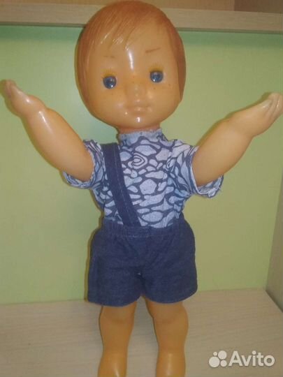 Кукла мальчик СССР Димка с веснушками, 30 см