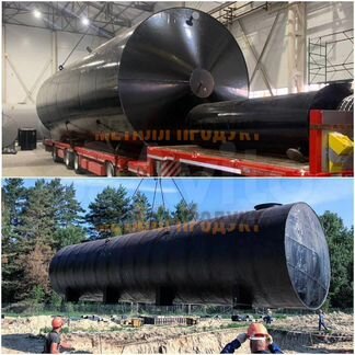 Стальной Резервуар, Емкость, Бак для воды, топлива, гсм / ргс-60 кубов - от производителя