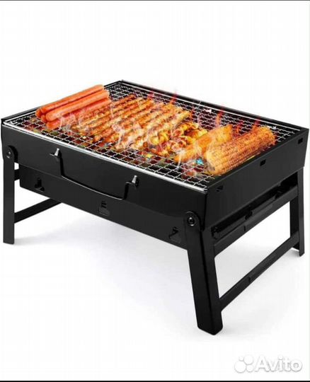 Мангал складной с решеткой для барбекю