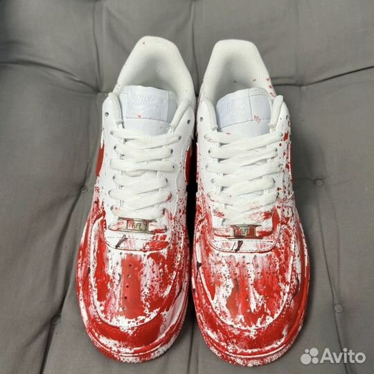 Кроссовки Nike Air Force 1 Blood Custom Sneakers
