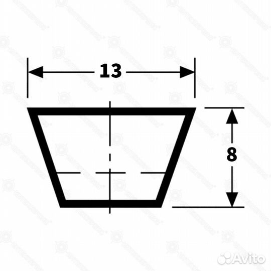 Ремень A 3580 Lp (3550 Li) (A-6201401) harvester (Pix)